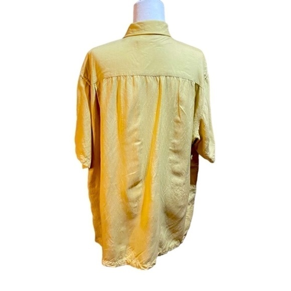 Mens Linen Blend Button Up-Collared-Shirt Sleeved Shirt - Size 2XT - Picture 3 of 9